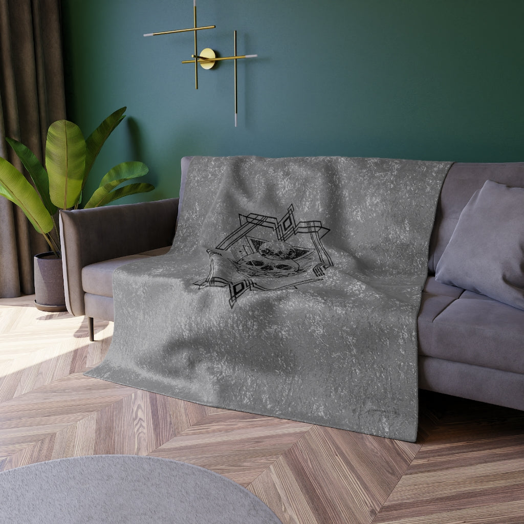 'Solace' Crushed Velvet Blanket