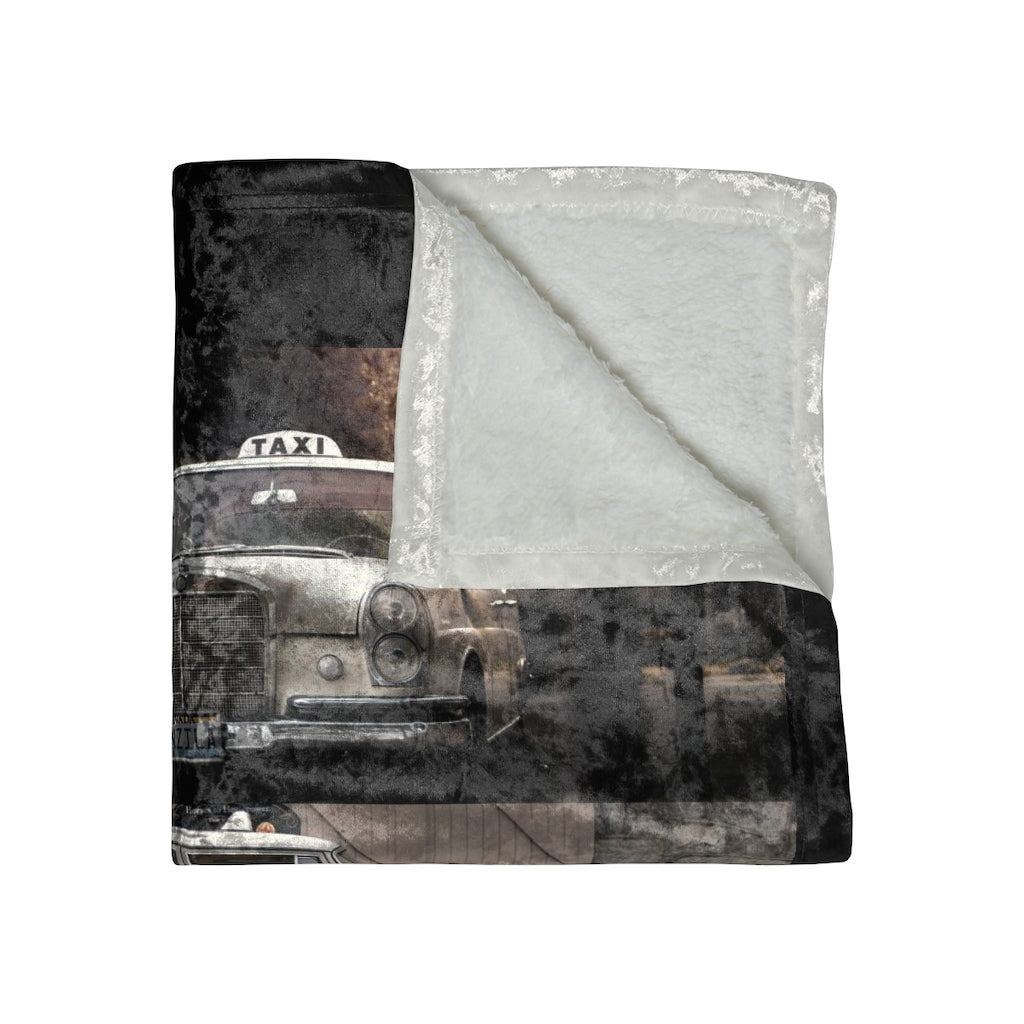 'Benzilla' Crushed Velvet Blanket