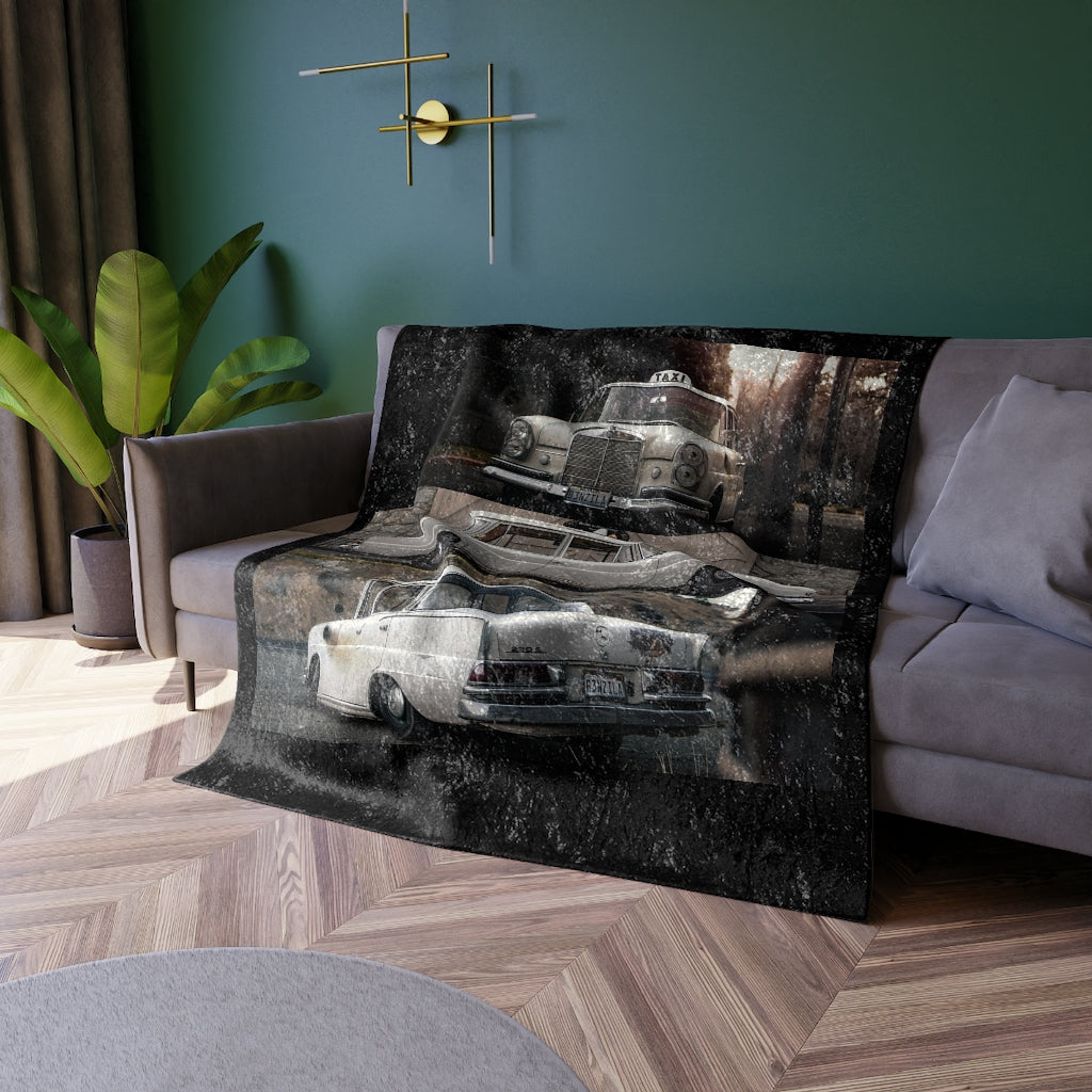 'Benzilla' Crushed Velvet Blanket
